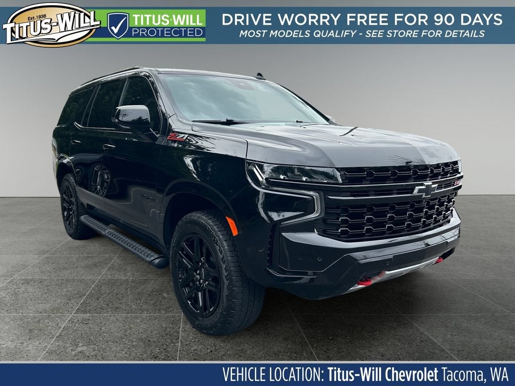 2024 Chevrolet Tahoe Z71 in Black — front three-quarter view