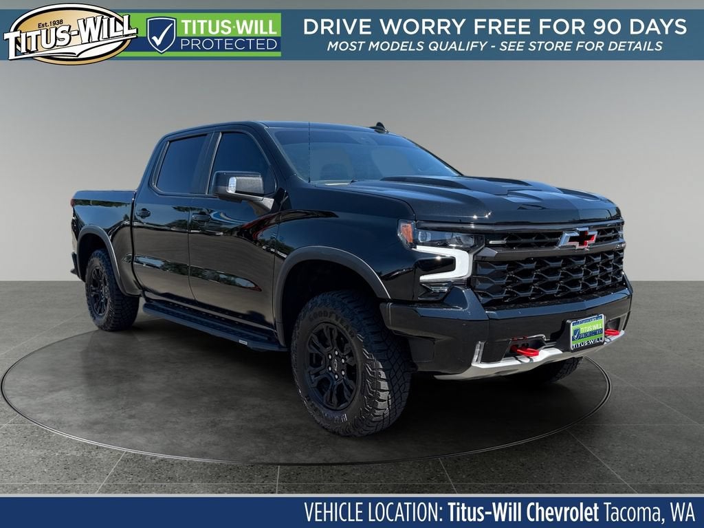 2022 Chevrolet Silverado 1500 ZR2 in Black — front three-quarter view