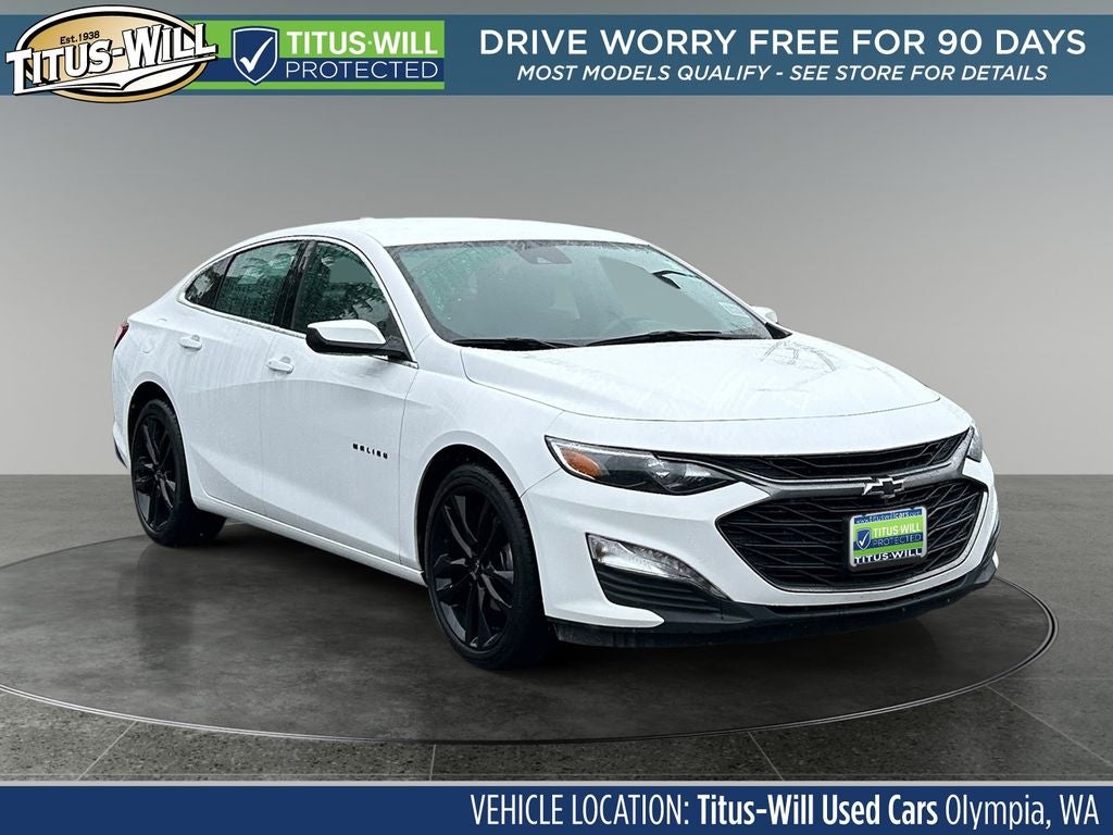 2024 Chevrolet Malibu LT 1LT in White — front three-quarter view