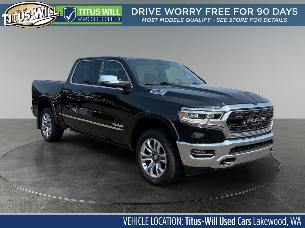 2024 RAM 1500 Limited in Diamond Black — front three-quarter view