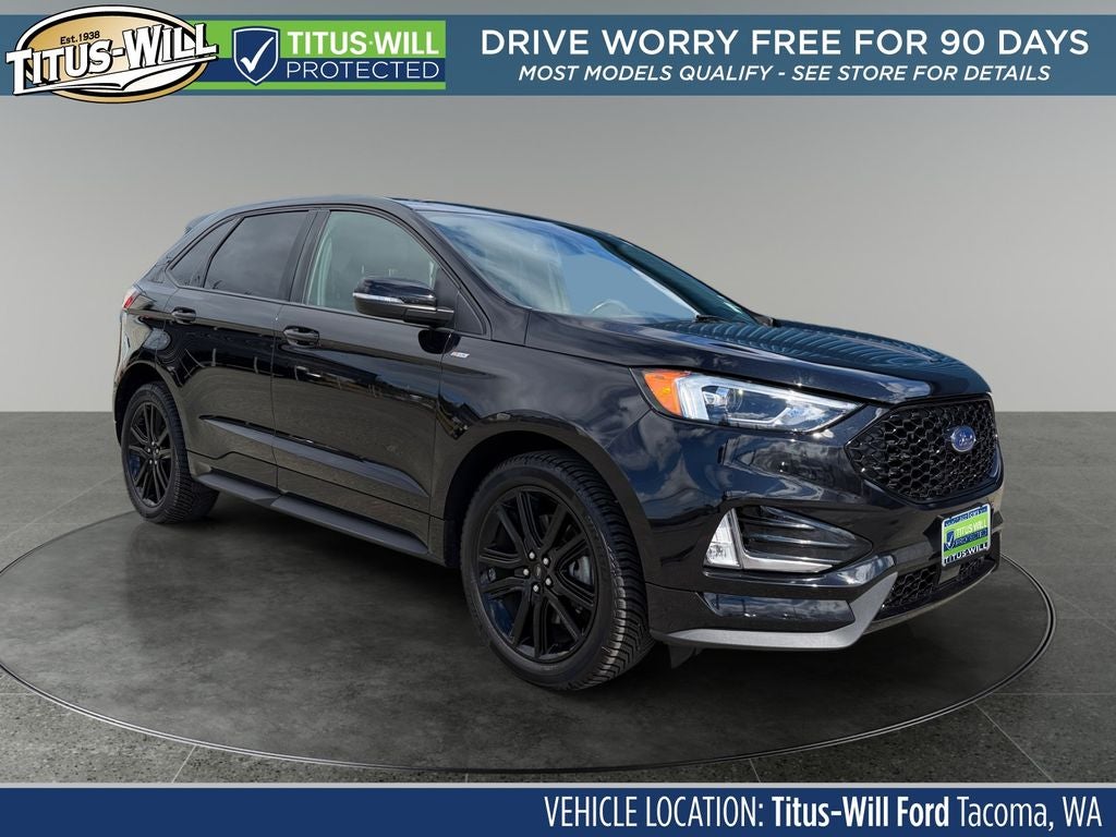 2020 Ford Edge ST Line in Black — front three-quarter view
