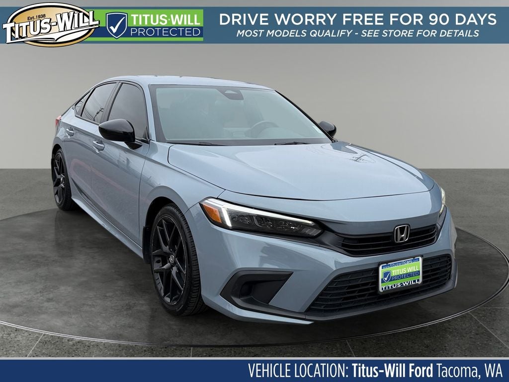 2022 Honda Civic Sport in Gray — front three-quarter view