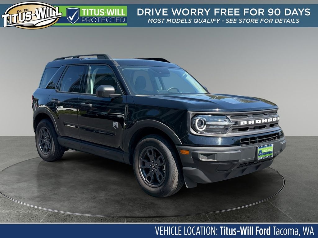 2024 Ford Bronco Sport Big Bend in Shadow Black — front three-quarter view