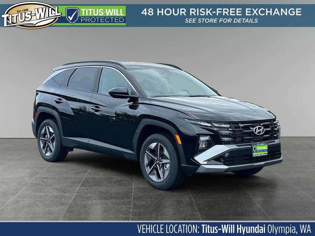 2026 Hyundai TUCSON SEL in Phantom Black — front three-quarter view