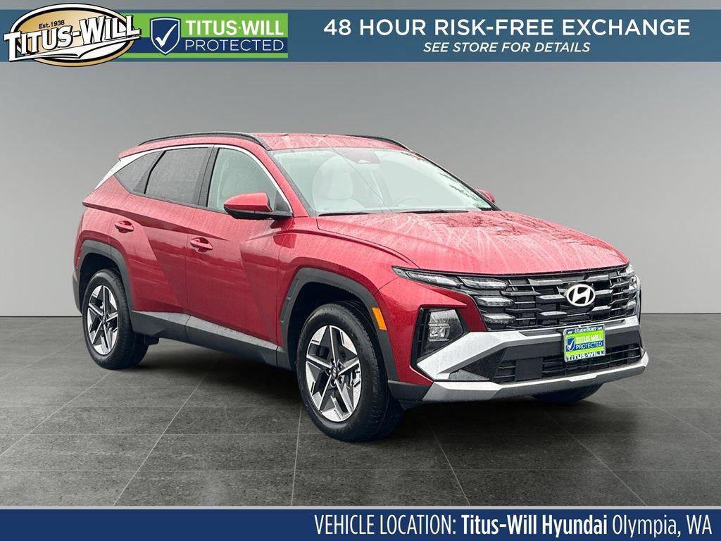 2026 Hyundai TUCSON SEL AWD in Ultimate Red — front three-quarter view
