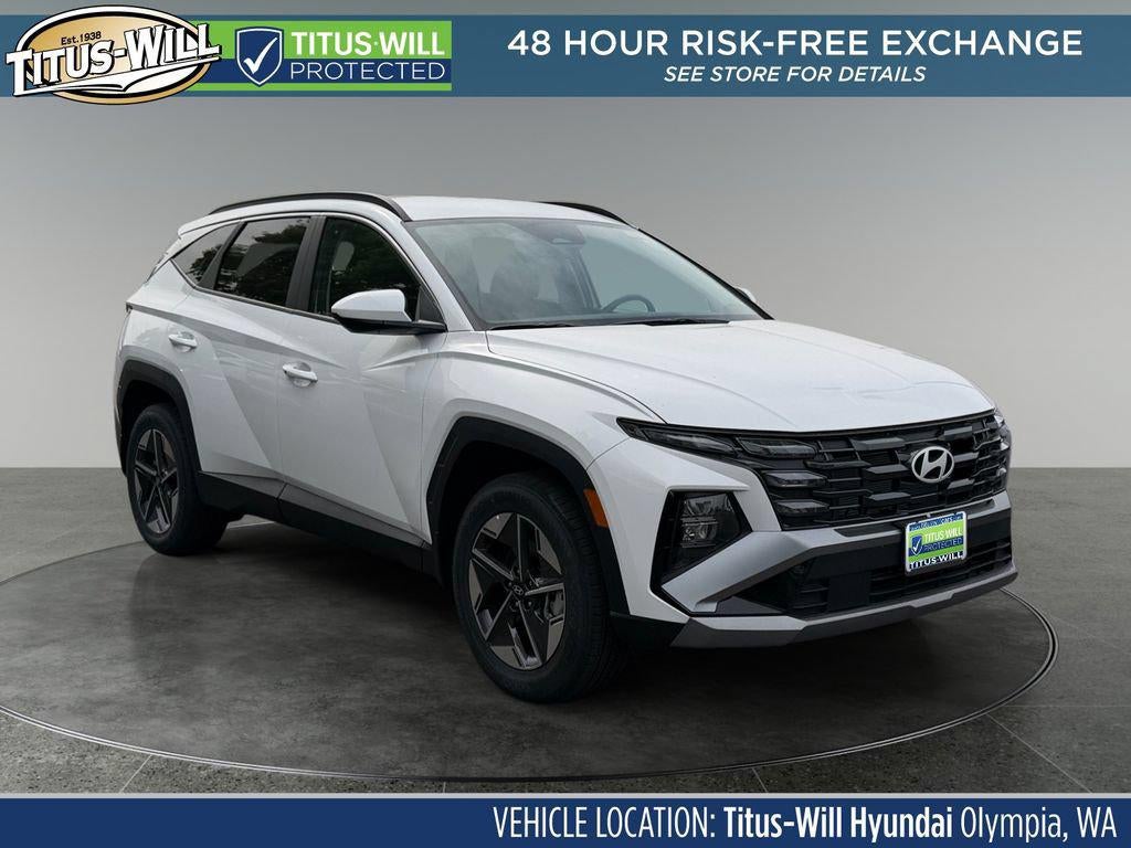 2026 Hyundai TUCSON SEL AWD in White Pearl — front three-quarter view