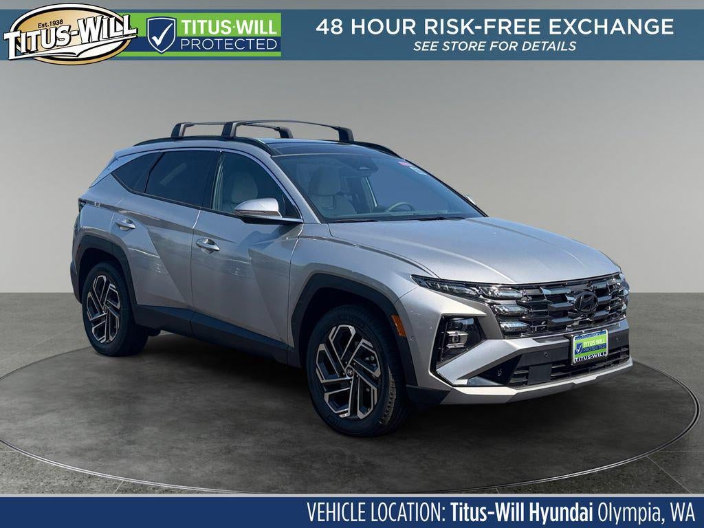 2026 Hyundai TUCSON Limited AWD in Shimmering Silver — front three-quarter view