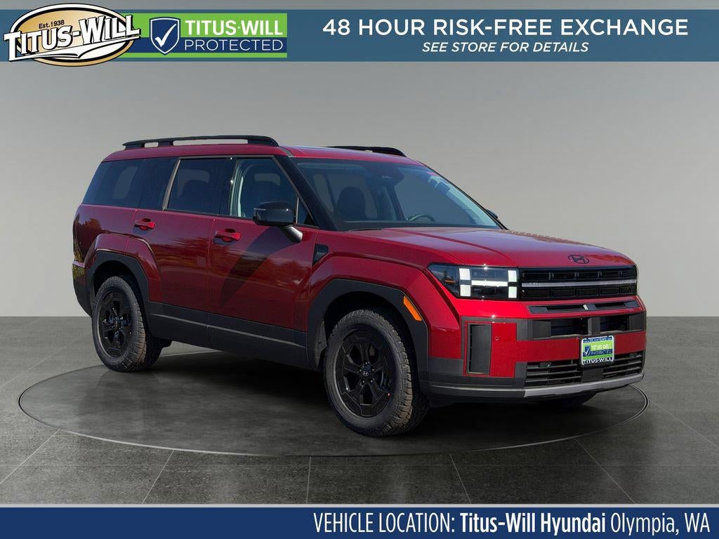 2026 Hyundai SANTA FE XRT AWD in Ultimate Red — front three-quarter view
