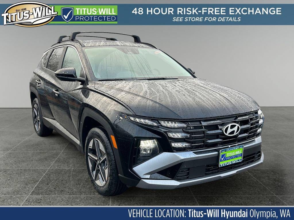 2026 Hyundai TUCSON HYBRID SEL AWD in Ash Black — front three-quarter view