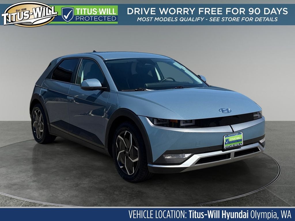 2024 Hyundai IONIQ 5 SEL in Lucid Blue — front three-quarter view