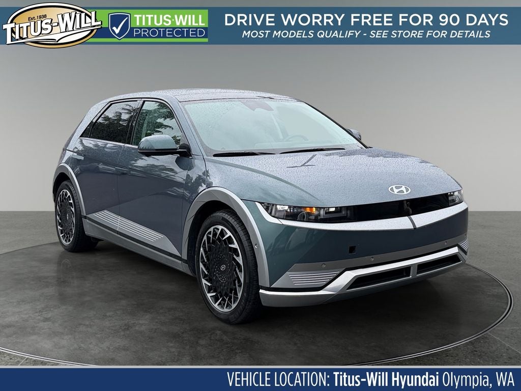 2024 Hyundai IONIQ 5 Limited in Digital Teal — front three-quarter view