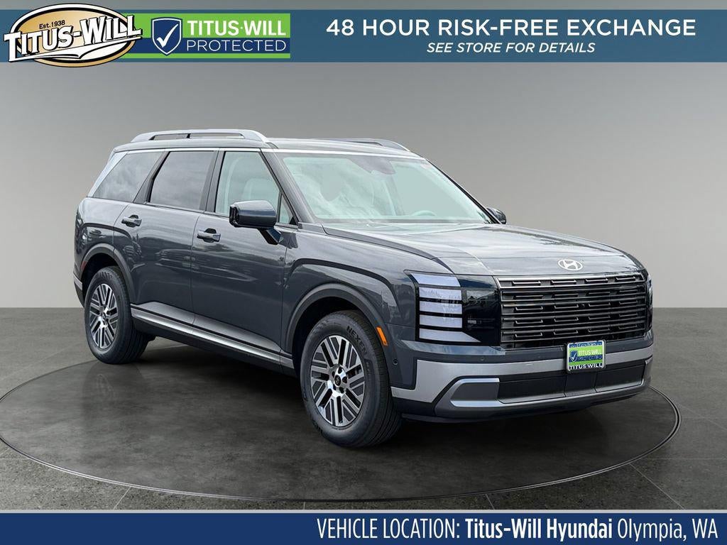 2026 Hyundai PALISADE HYBRID SEL Premium 7P in Ecotronic Gray Pearl — front three-quarter view