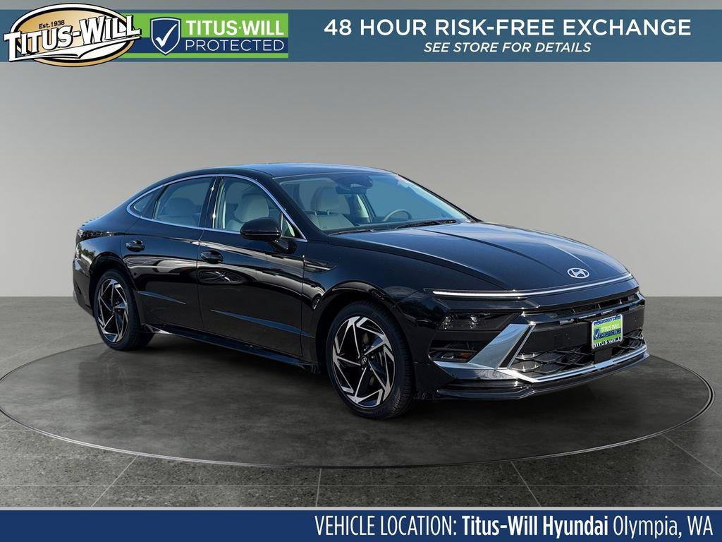 2026 Hyundai SONATA SEL Sport in Abyss Black — front three-quarter view