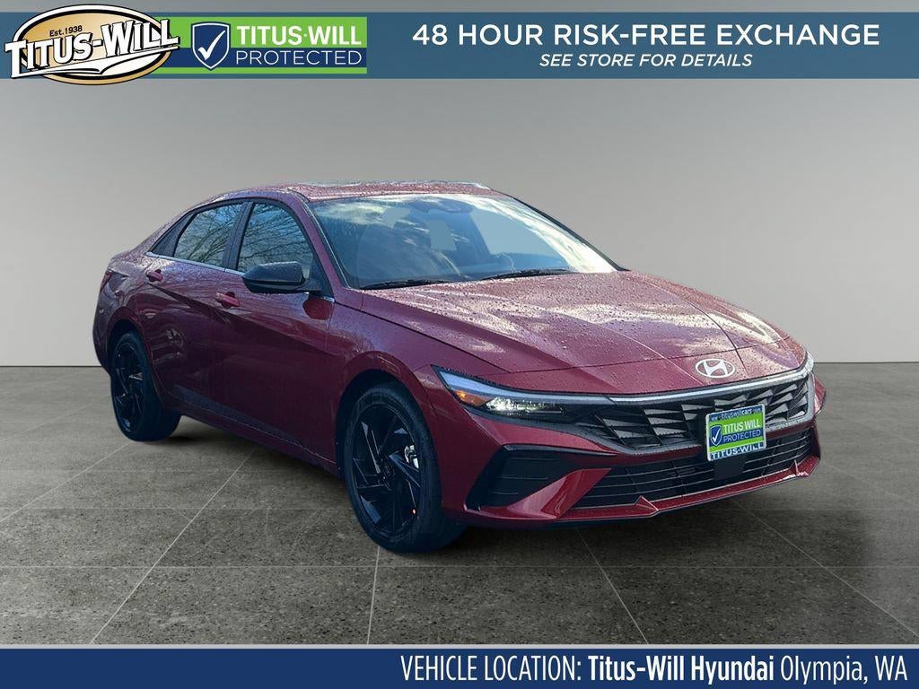 2026 Hyundai ELANTRA SEL Sport Premium in Ultimate Red — front three-quarter view