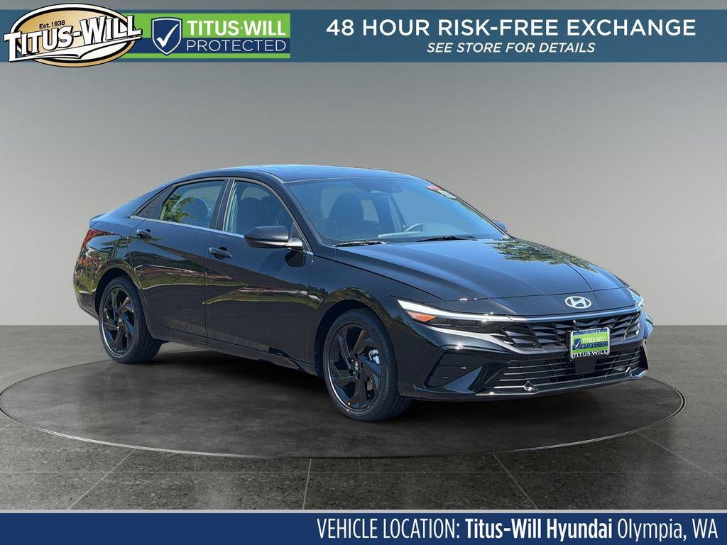 2026 Hyundai ELANTRA SEL Sport Premium in Abyss Black — front three-quarter view