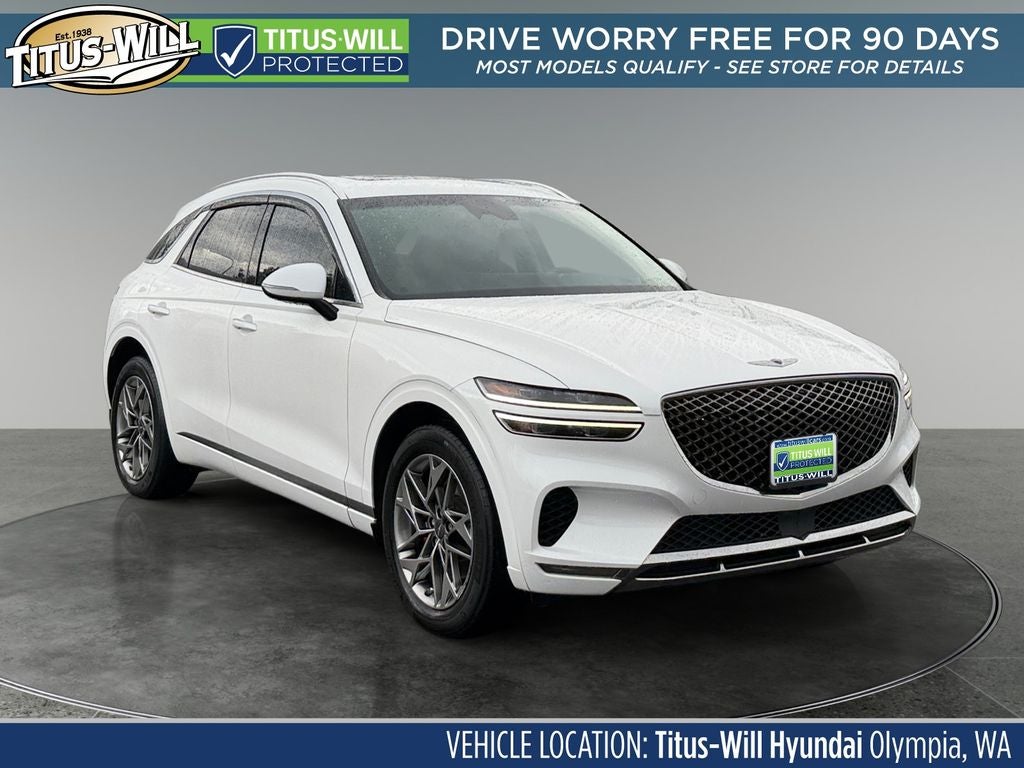 2022 Genesis GV70 2.5T in Uyuni White — front three-quarter view