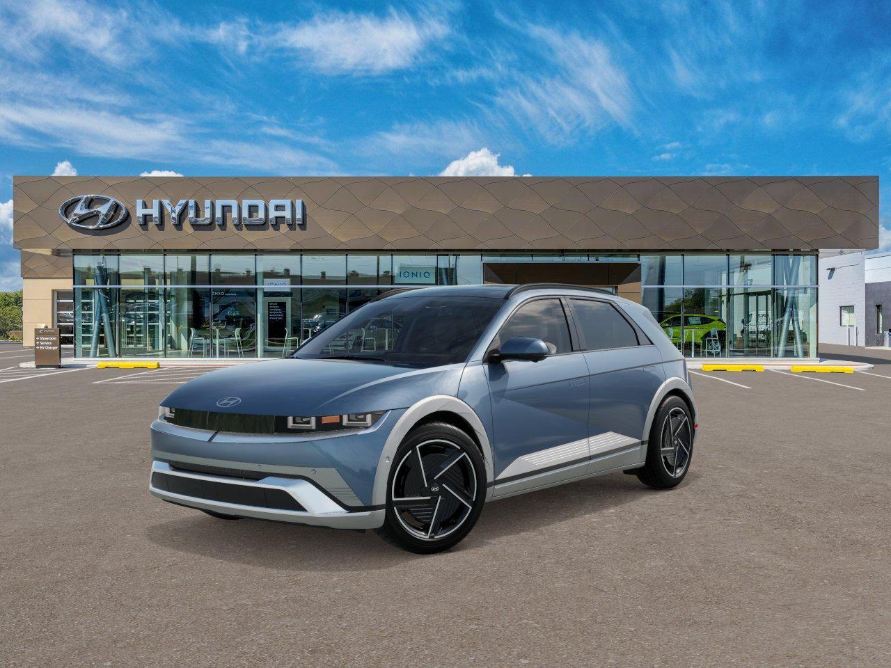 2026 Hyundai IONIQ 5 Limited in Lucid Blue — front three-quarter view