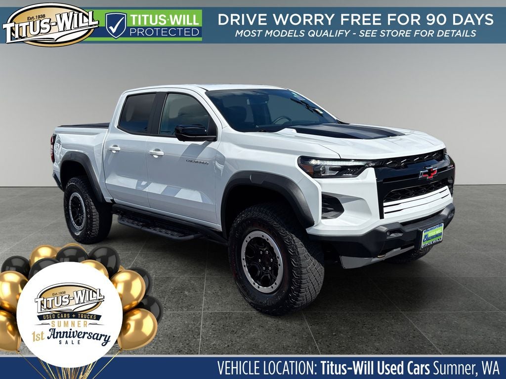 2024 Chevrolet Colorado ZR2 in Summit White — front three-quarter view