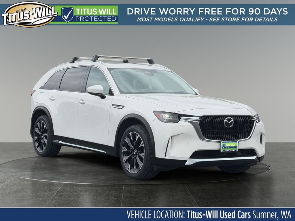 2024 Mazda Mazda CX-90 PHEV Premium in White — front three-quarter view
